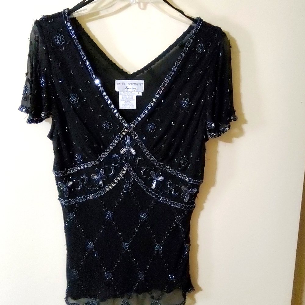 Black Beaded Top